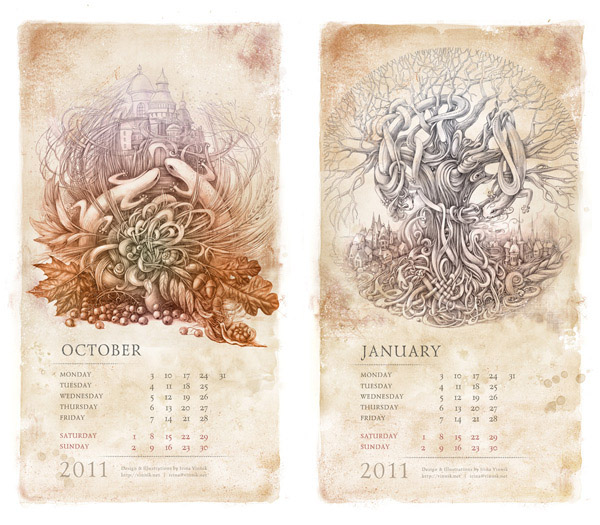 Irina Vinnik 20 Calendarios creativos para el 2011