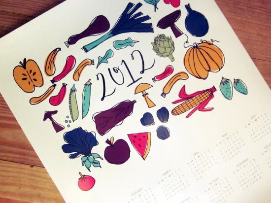 Illustrated Food Calendar A J Creative 550x412
