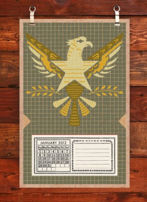 graphic modern eagle calendar hammerpress 300x412