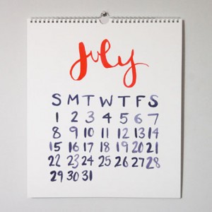 hand lettered watercolor july calendar linda and harriet1 300x300