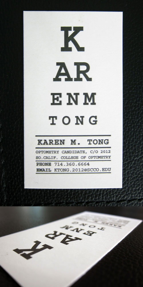 Karen Tong Strange Business Card
