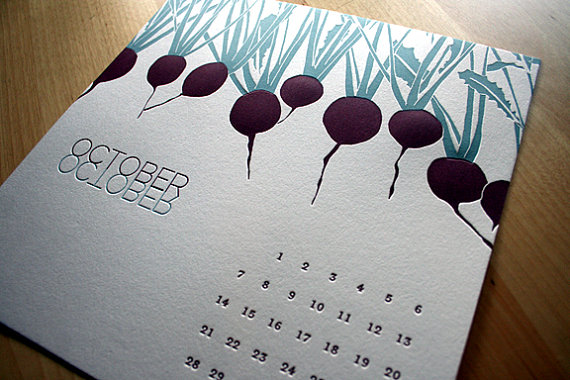 2013 Letterpress Calendar - Growth Spurt