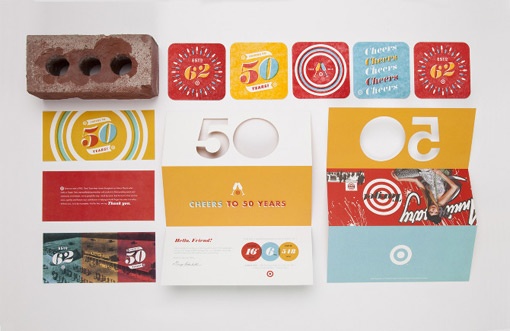 Allan Peters: Target 50th Anniversary Party Branding
